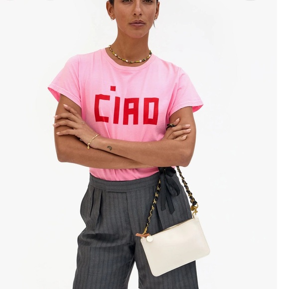 Clare V. black Grosgrain chain frayed ribbon shoulder strap - Picture 6 of 6